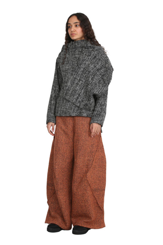 Sculpted Lotus Shirt - Gray Wool