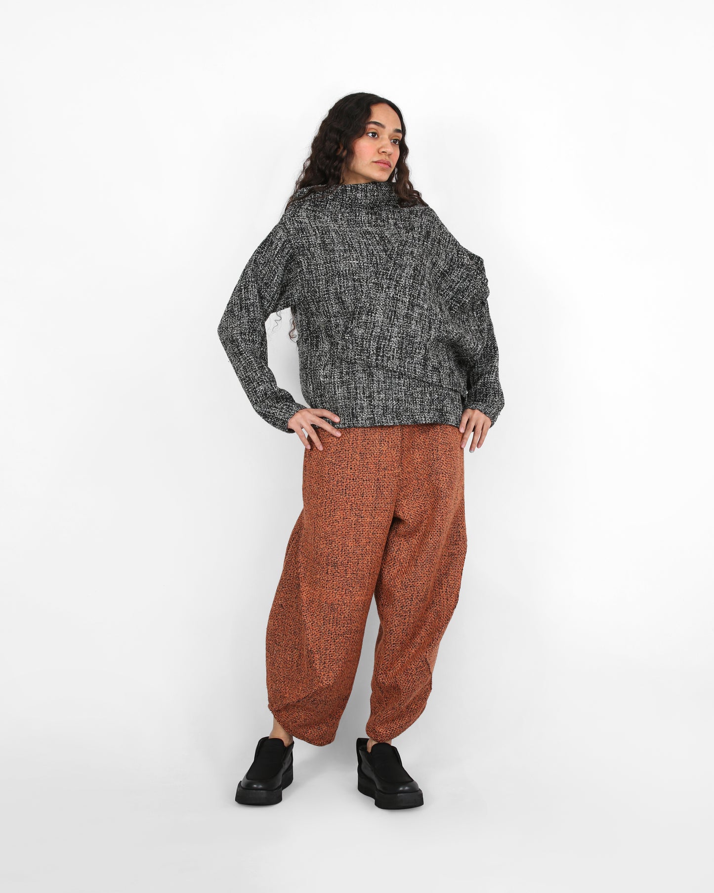 Sculpted Lotus Shirt - Gray Wool