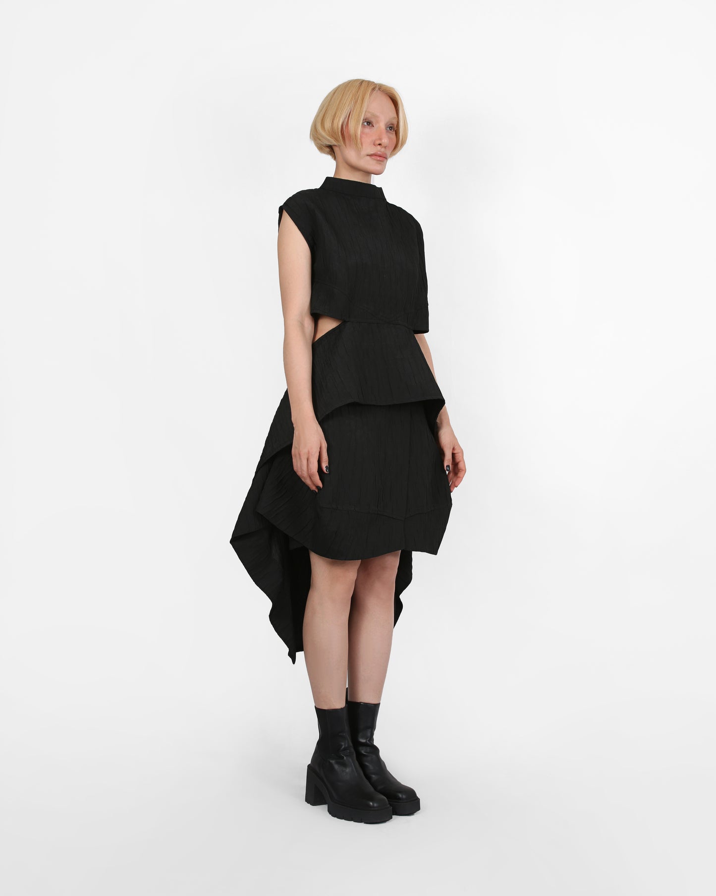 Fragmented Flow Top - Black