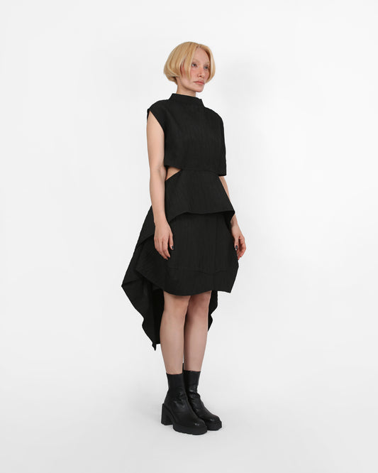 Fragmented Flow Top - Black