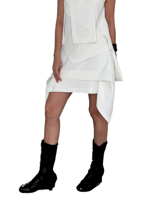 Crystalline Skort - White Jacquard
