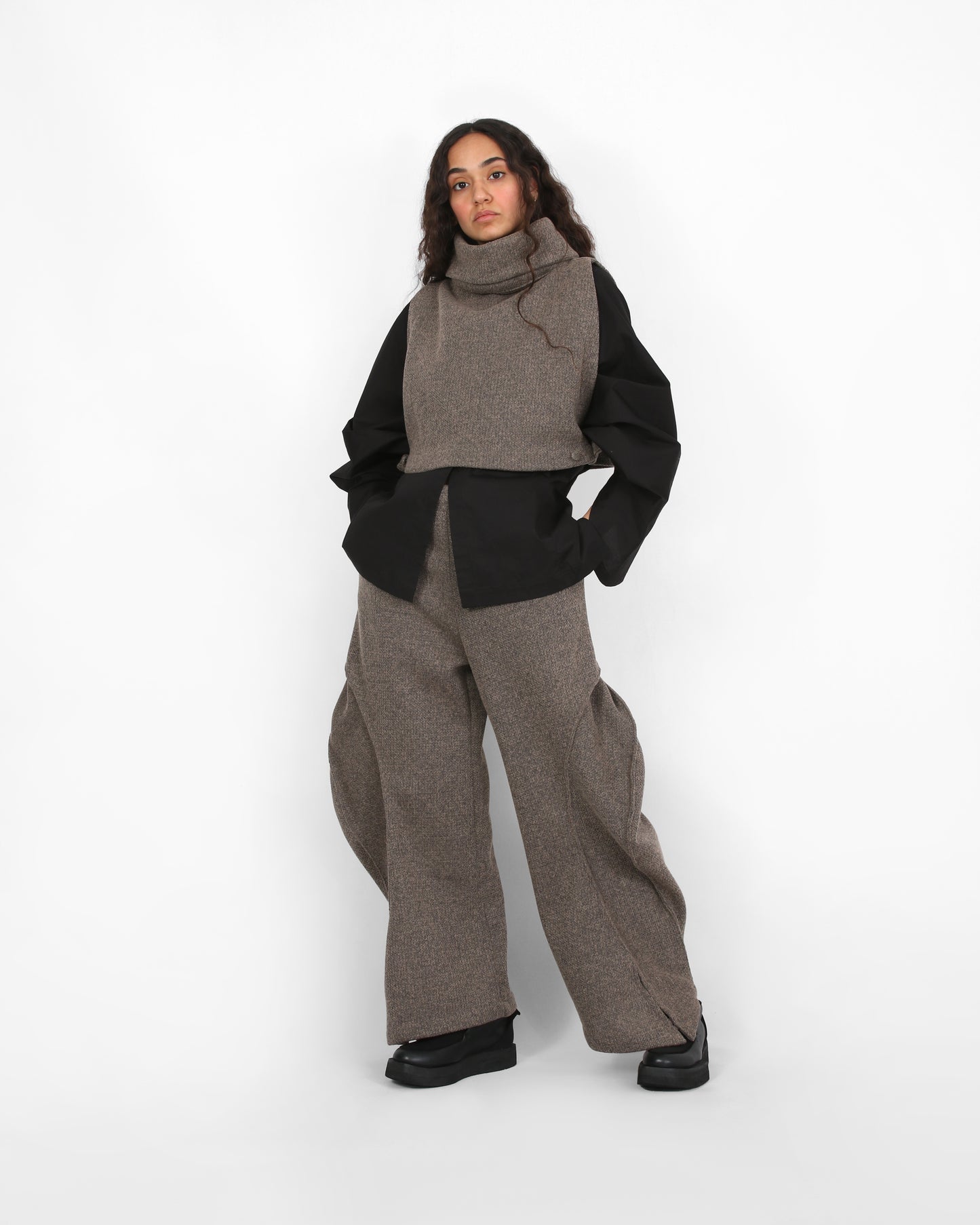 Echo Cowl Top - Khaki