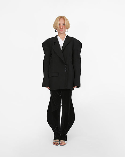 Sculpted Essence Coat- Black