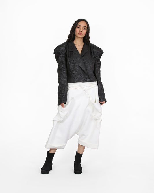 Sculpted Essence Coat- Short Black Textured