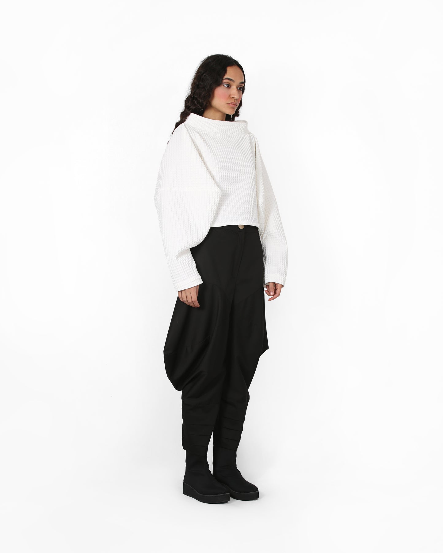 Geometric Spiral Pant - Black