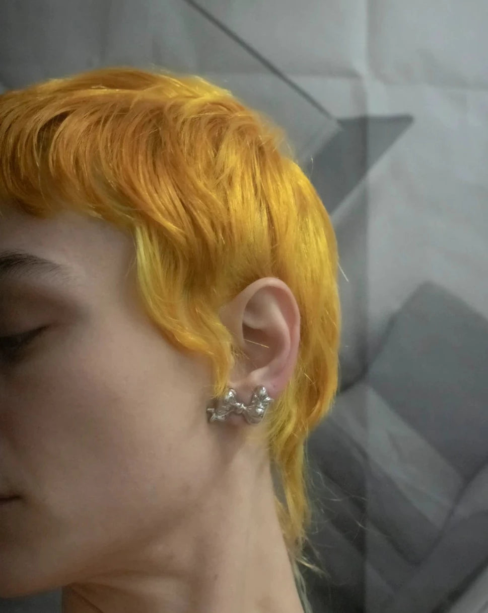 Big Bow Earrings - Gold
