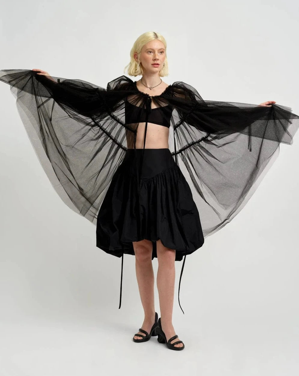 Emmie Skirt - Black Taffeta