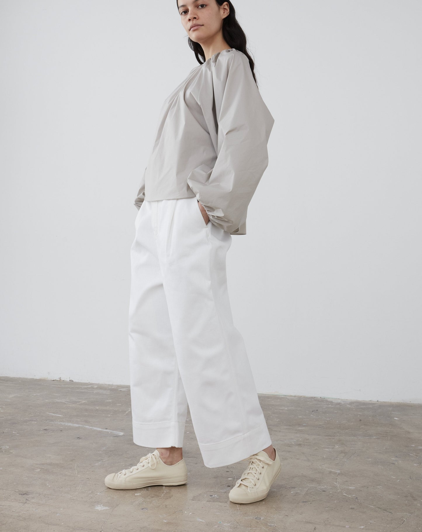 Greta Selvedge Denim Pant - Optic White