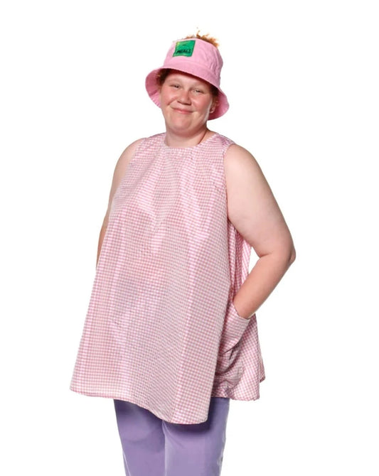 MEALS pink topless bucket hat available at Ease Toronto