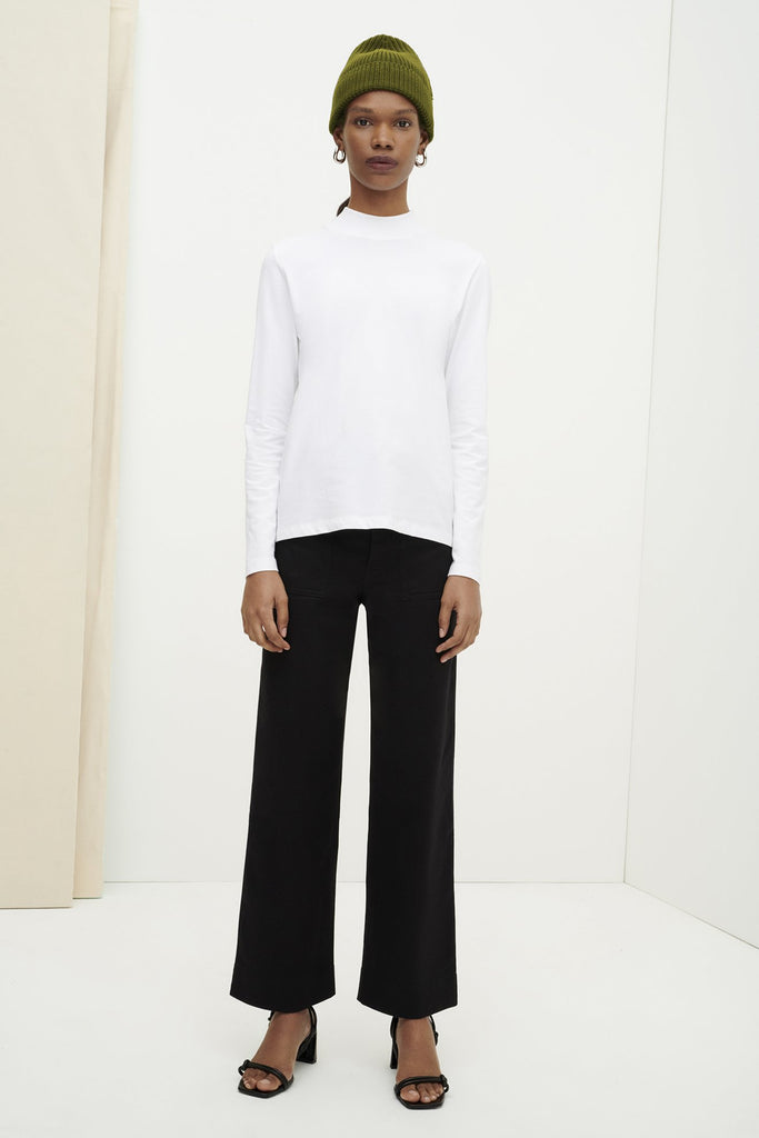Kowtow High Neck Top in White. Available at EASE Toronto.