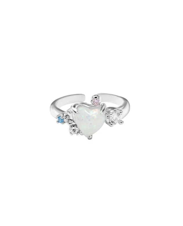 Heart Lava Opal Ring