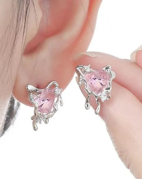 Melted Heart Earrings