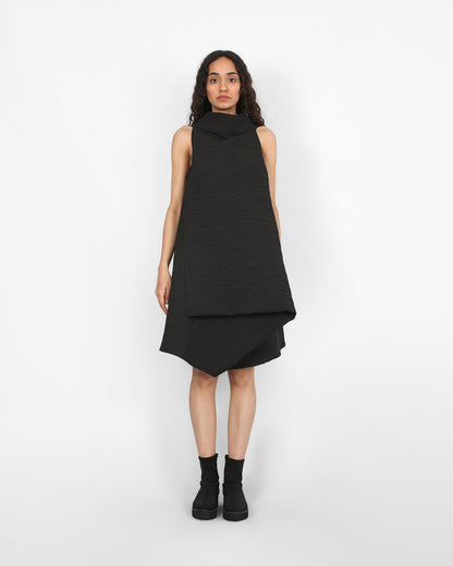 Fluid Geometry Dress - Black