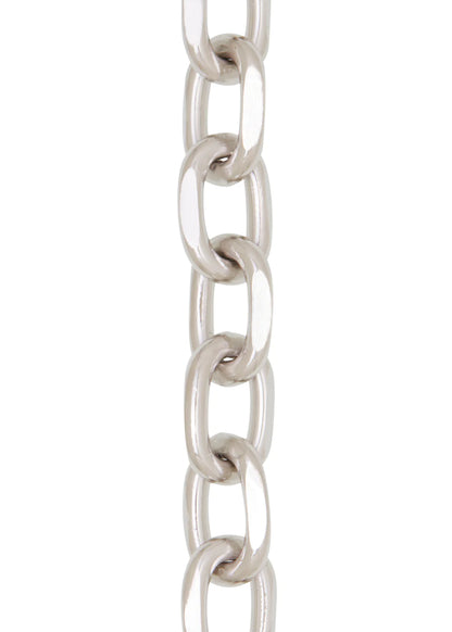 White Bronze Thick diamond-cut chain bracelet.