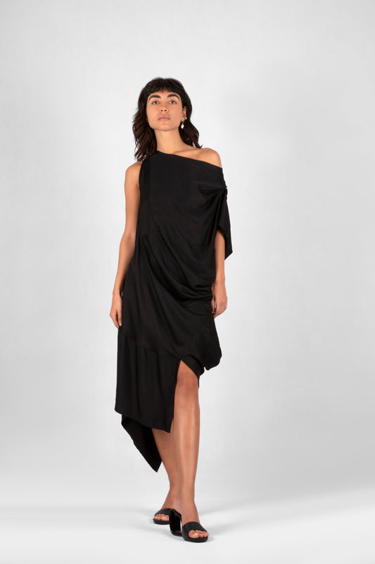 Feather Dress - Black