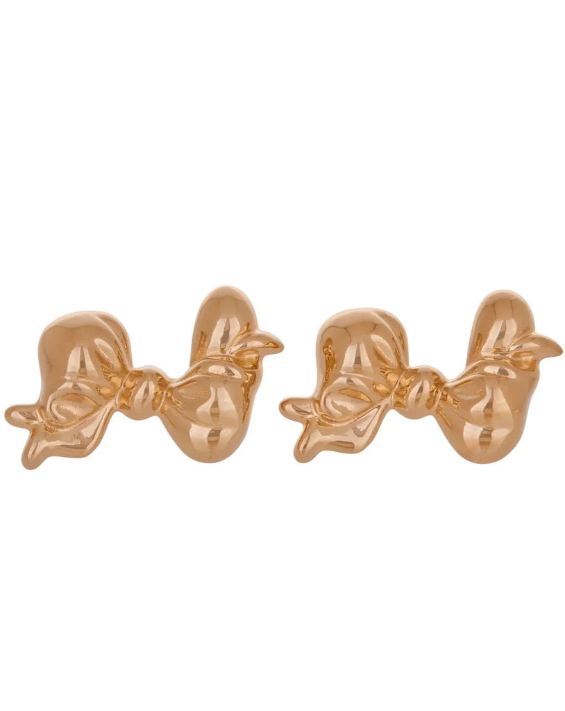 Big Bow Earrings - Gold