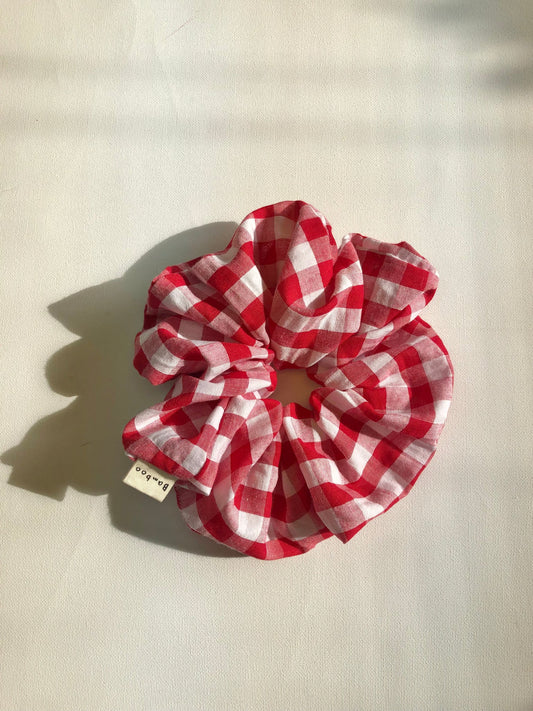 Gingham Seersucker Scrunchie