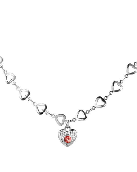 Ruby Heart Necklace