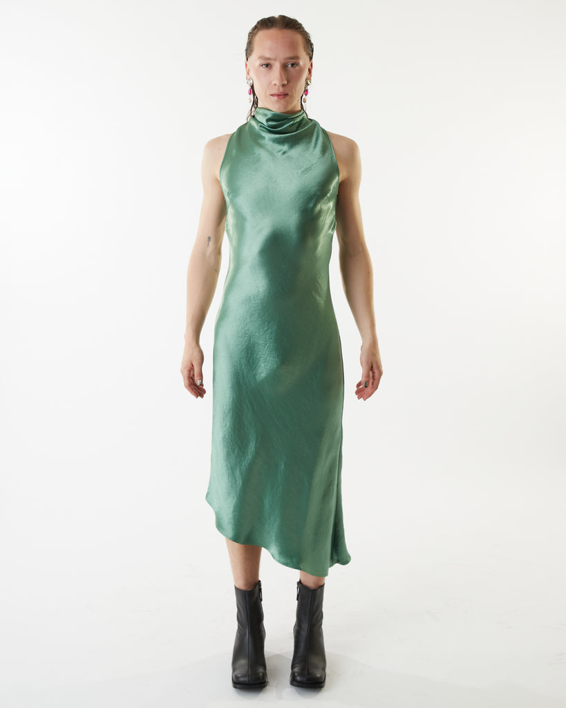 Cowl Bias Dress - Jade