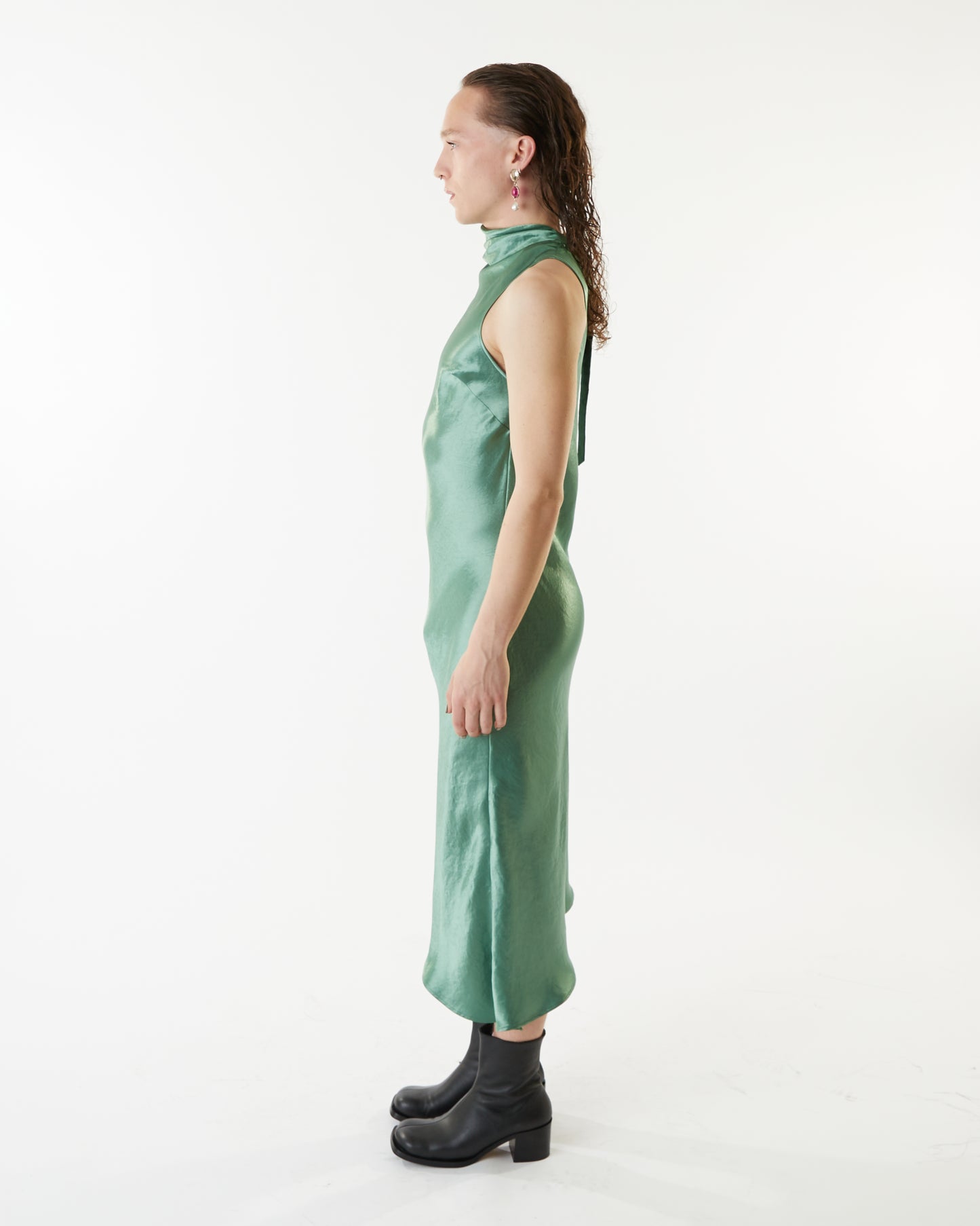 Cowl Bias Dress - Jade