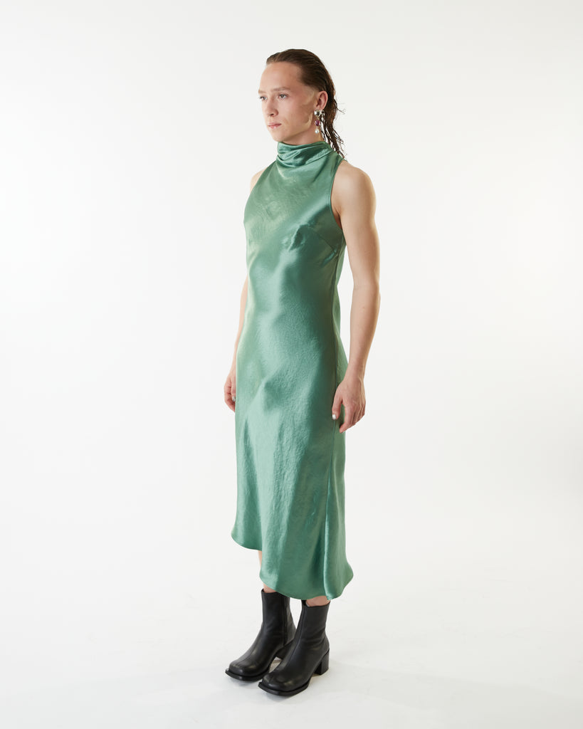 Cowl Bias Dress - Jade