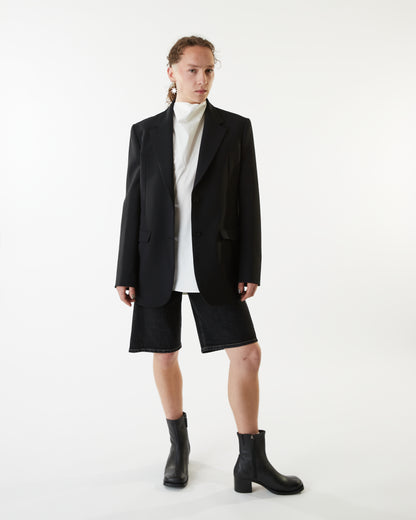 Oversize Yoke Blazer - Black