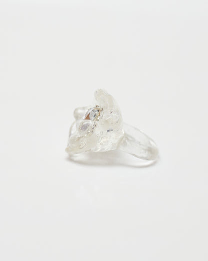 Moon Crater Charm Ring - Clear