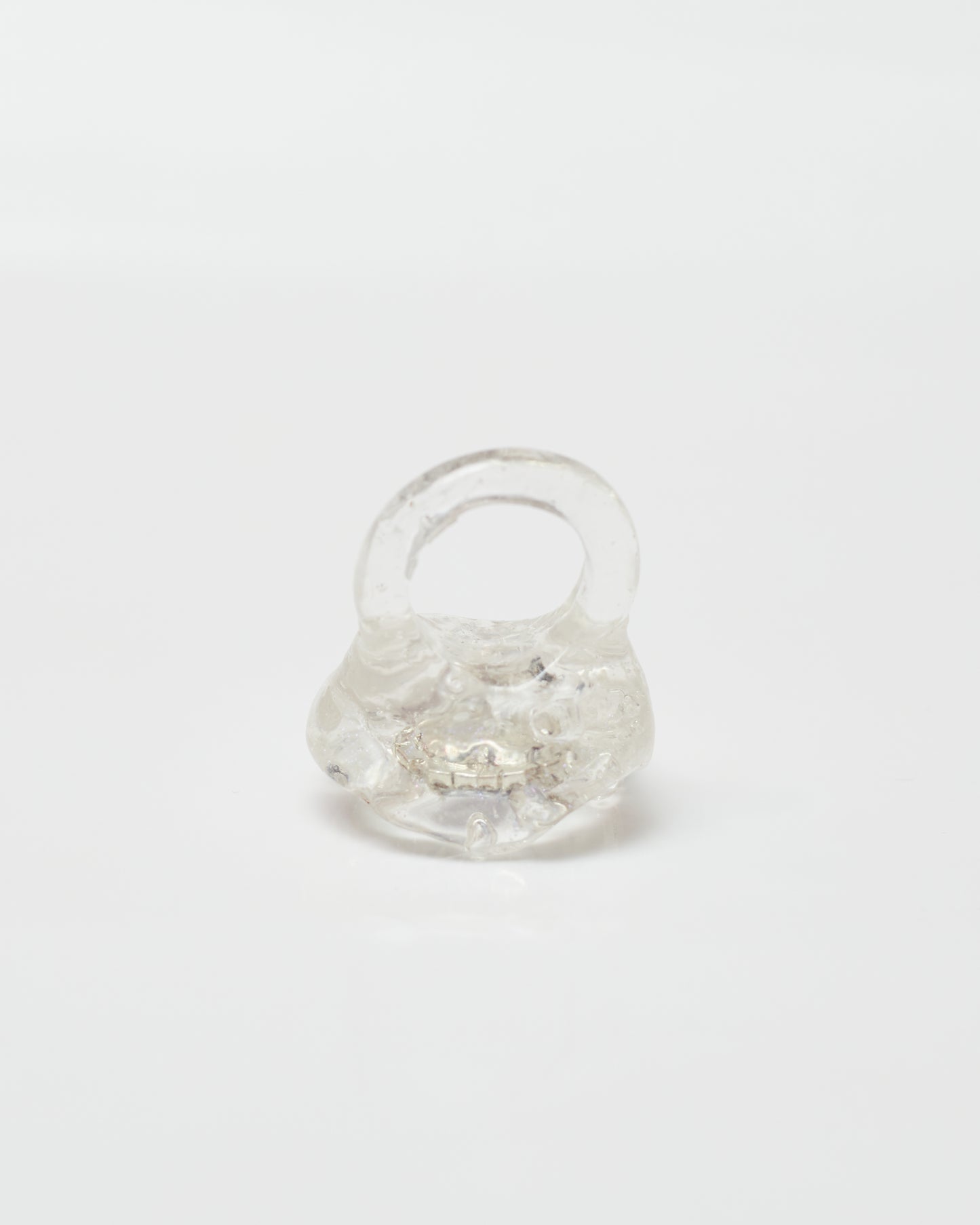 Moon Crater Charm Ring - Clear