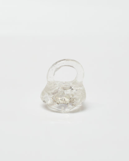 Moon Crater Charm Ring - Clear