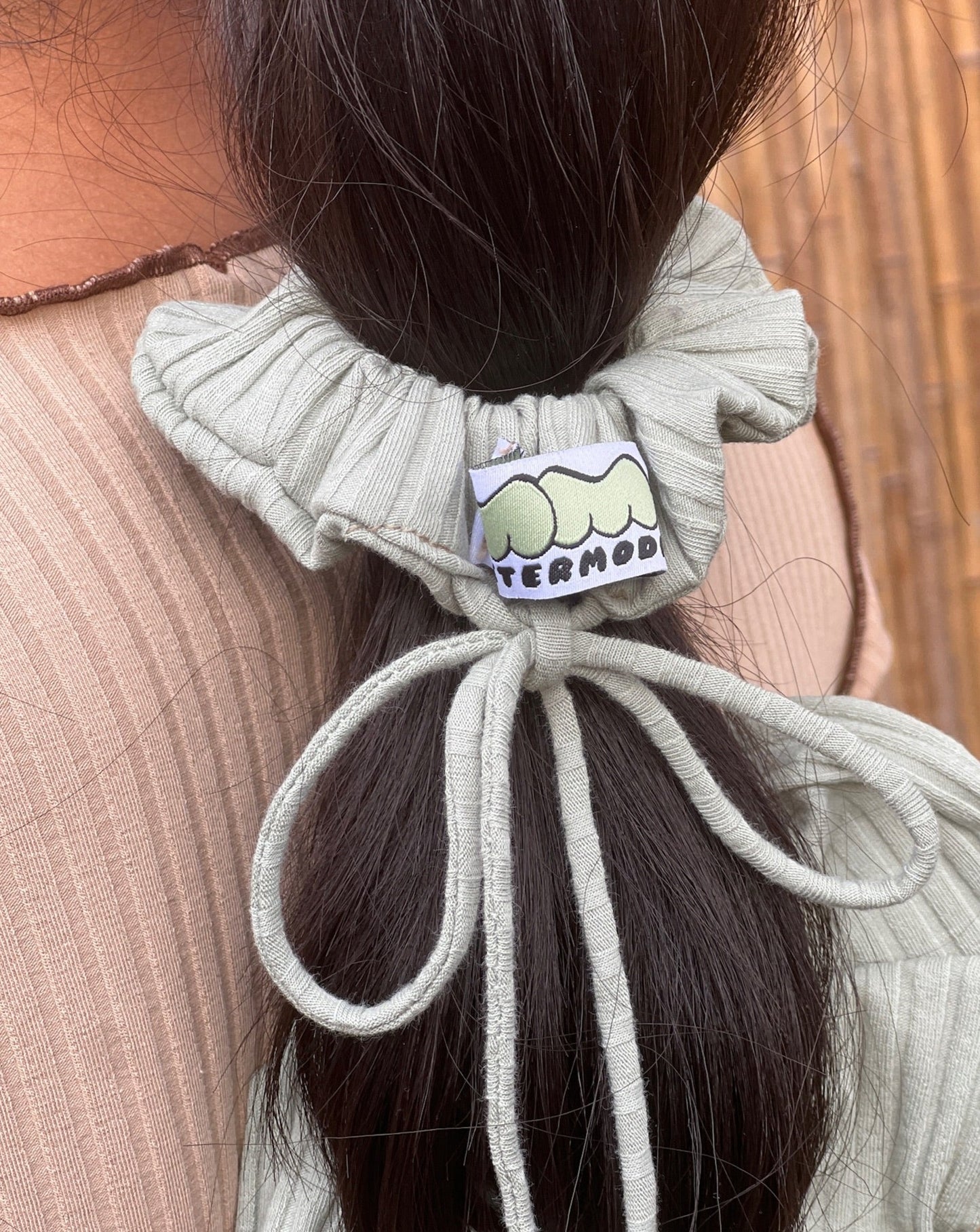 Bow Scrunchy – Sage