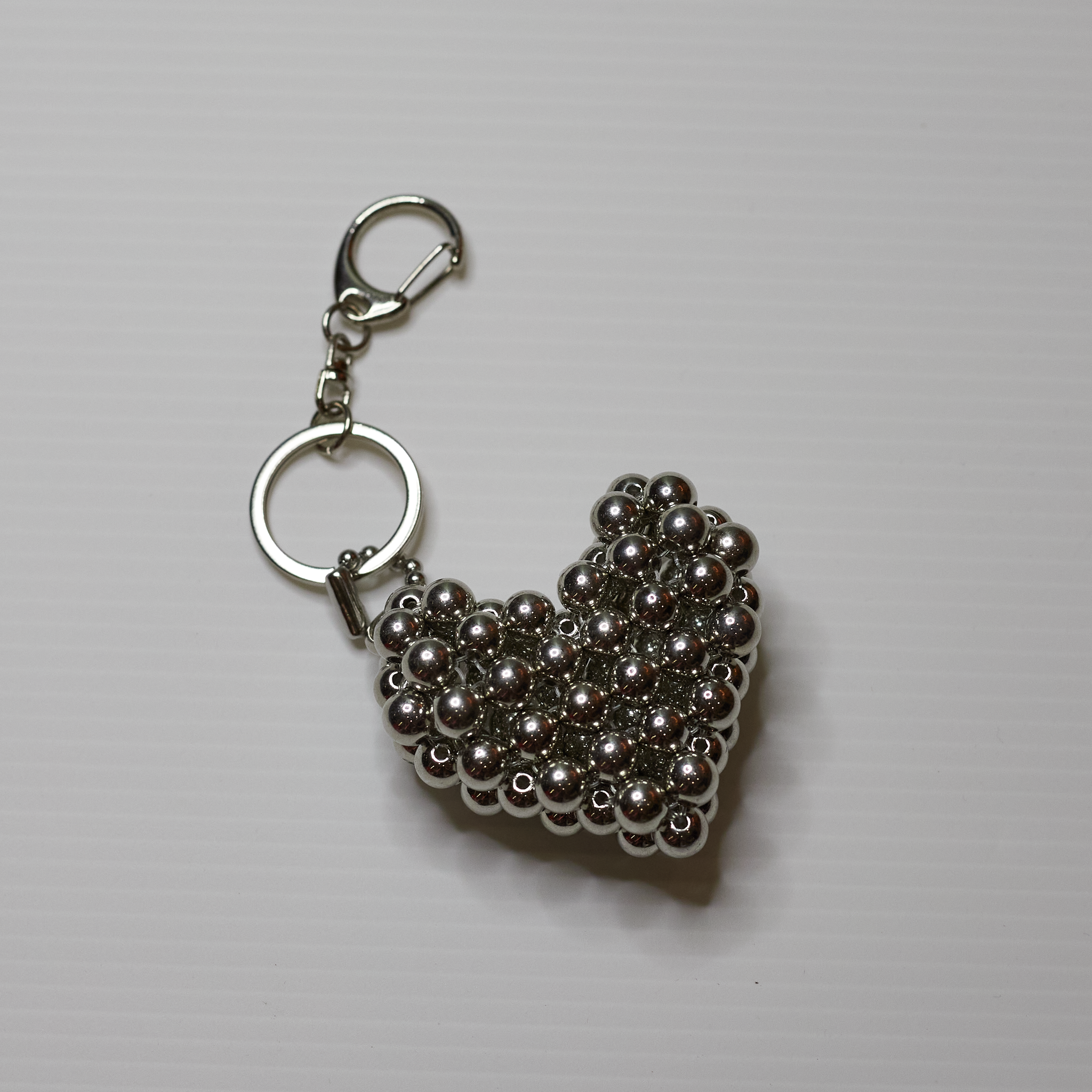 Heart Keychain - Chrome