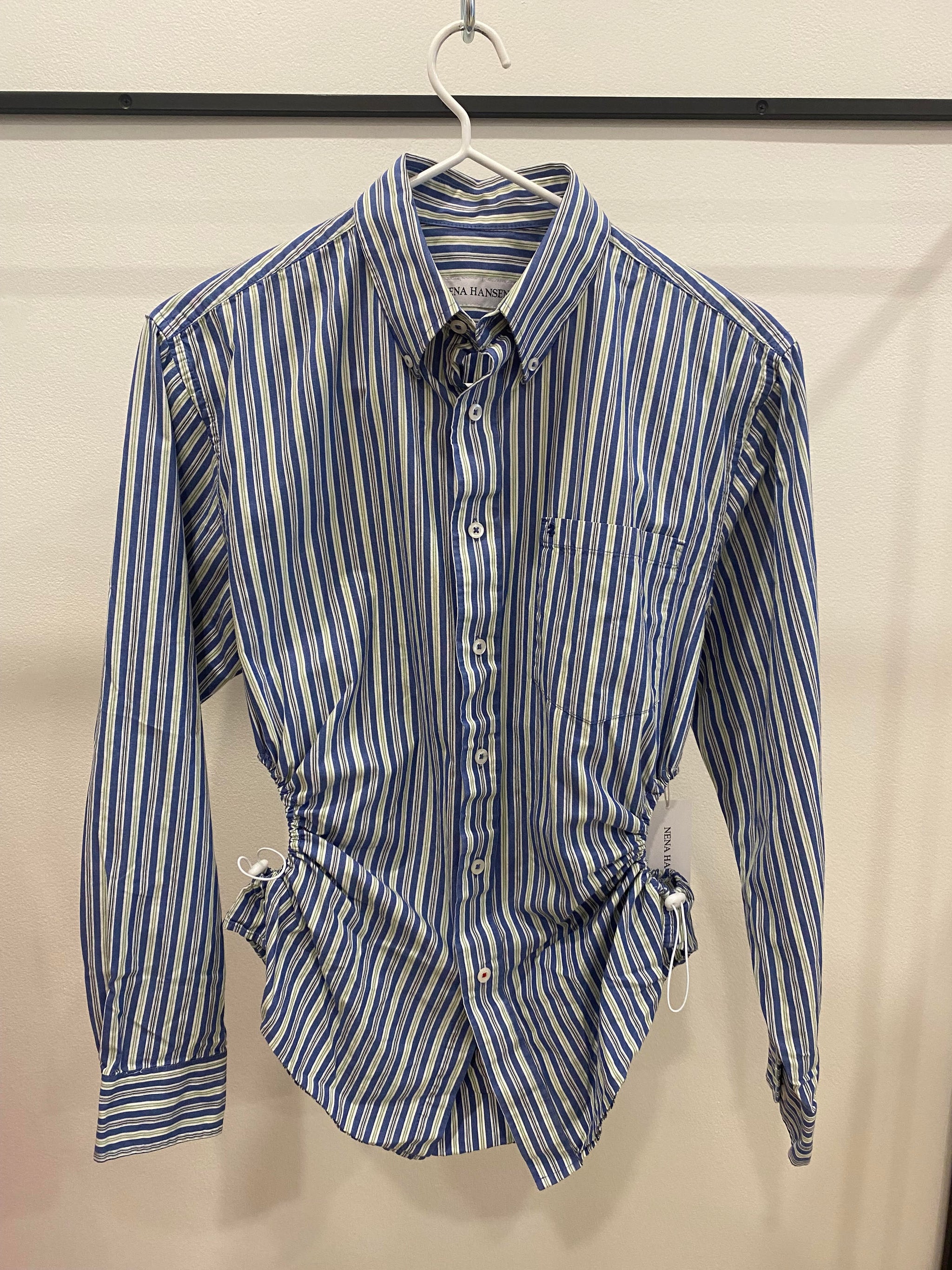 Bungee Shirt - Blue & Green Stripe