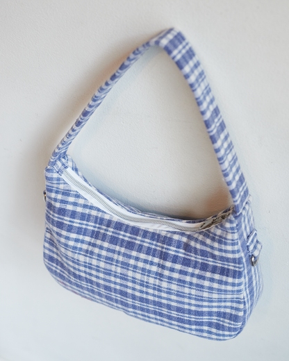 Blue Gingham Mini Bag