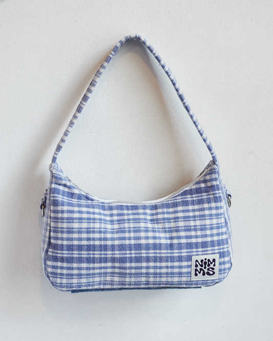 Blue Gingham Mini Bag