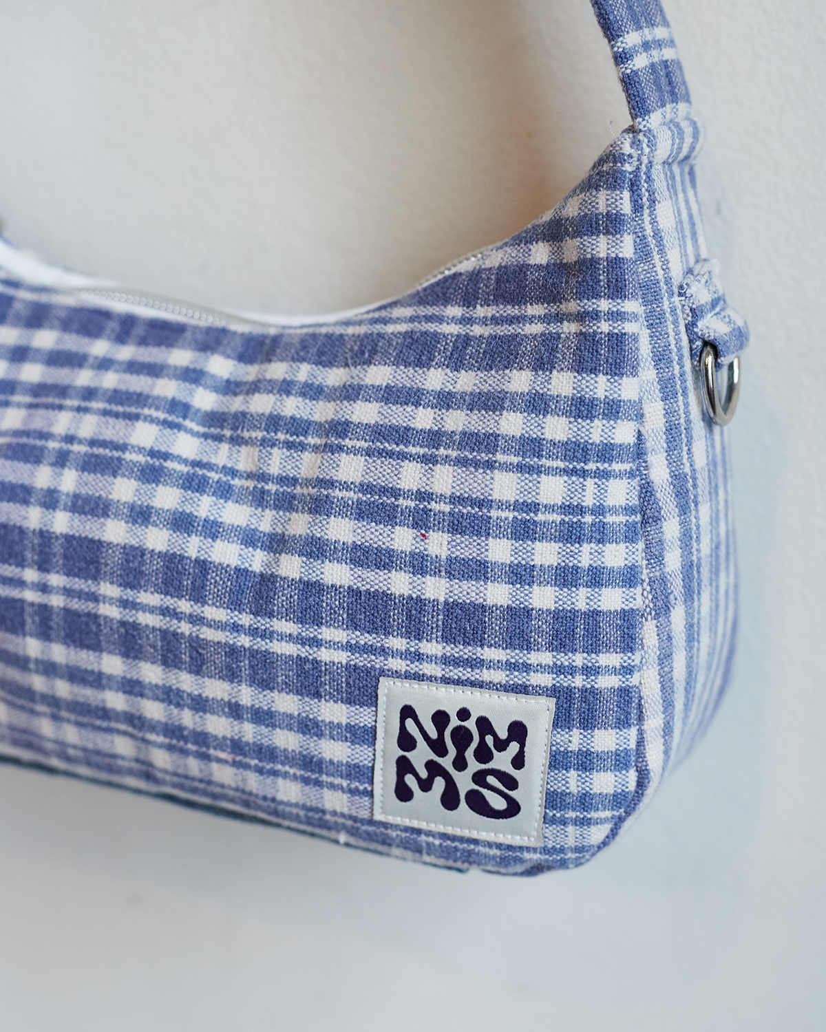 Blue Gingham Mini Bag