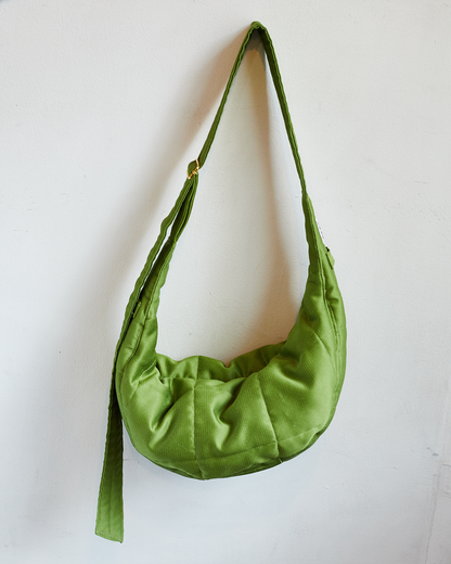 Green Quilted Crossbody Bag