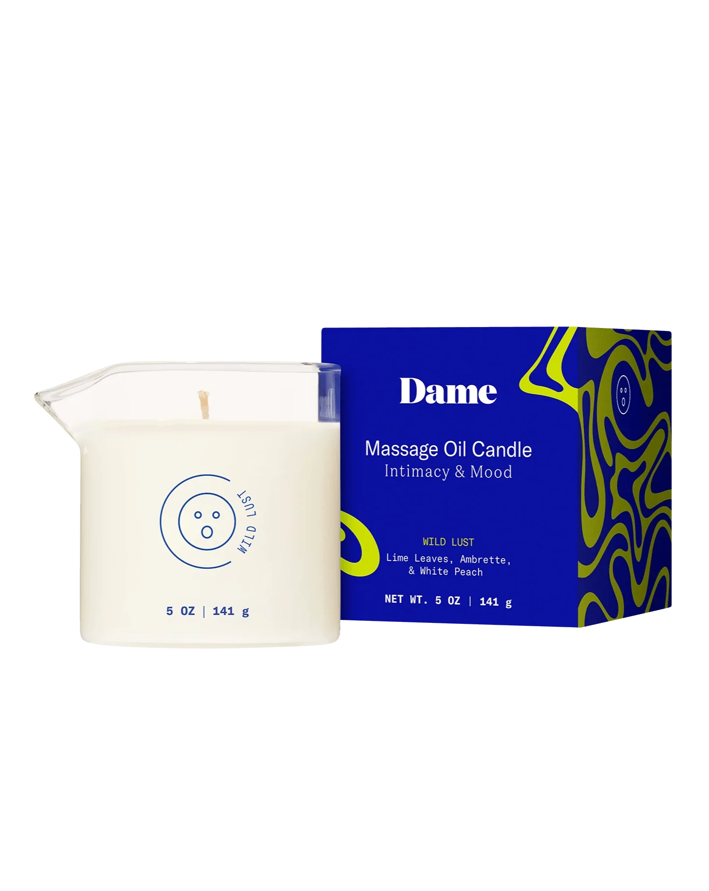 Dame massage oil candle available at Ease Toronto