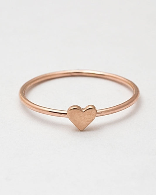 Heart Stacking Ring - Rose Gold