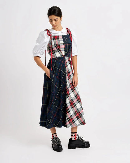 Half-Half Dress – Plaid Combo