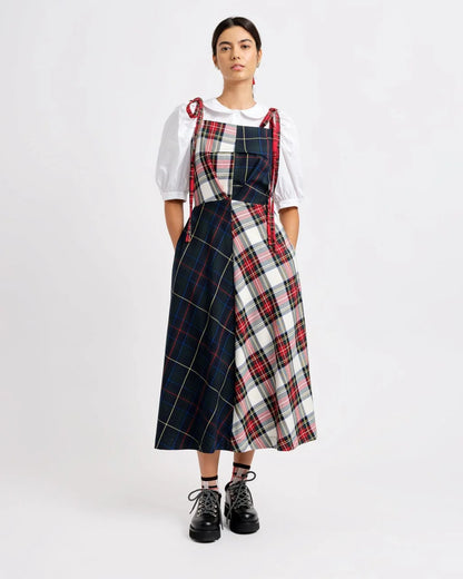 Half-Half Dress – Plaid Combo