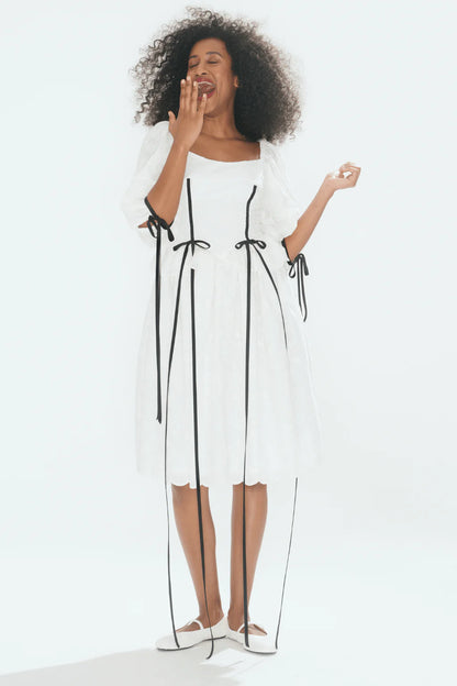 Pascale Dress - White Eyelet