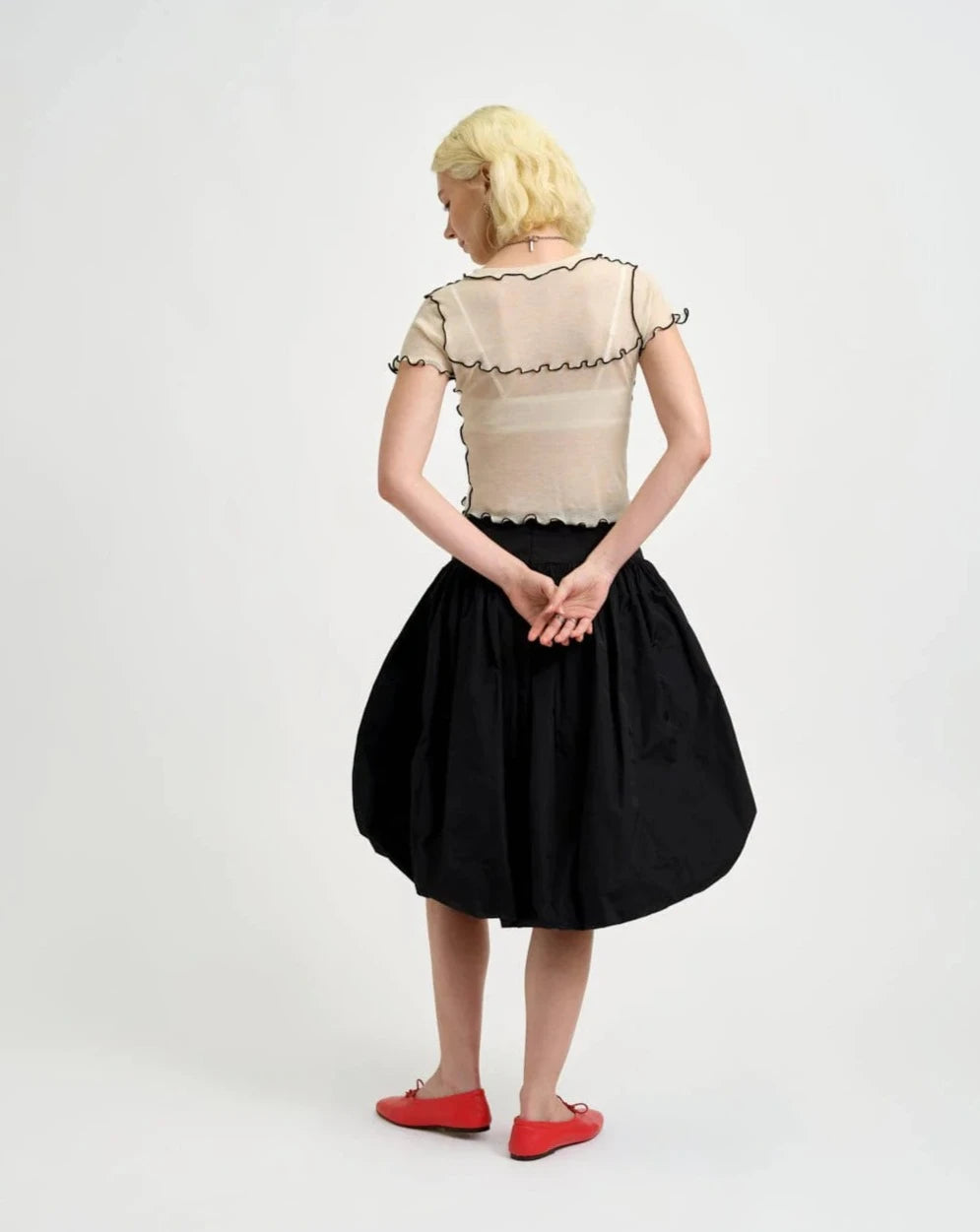 Emmie Skirt - Black Taffeta