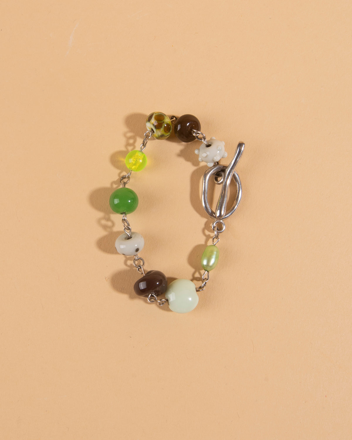 Glass Clasp Bead Anklet