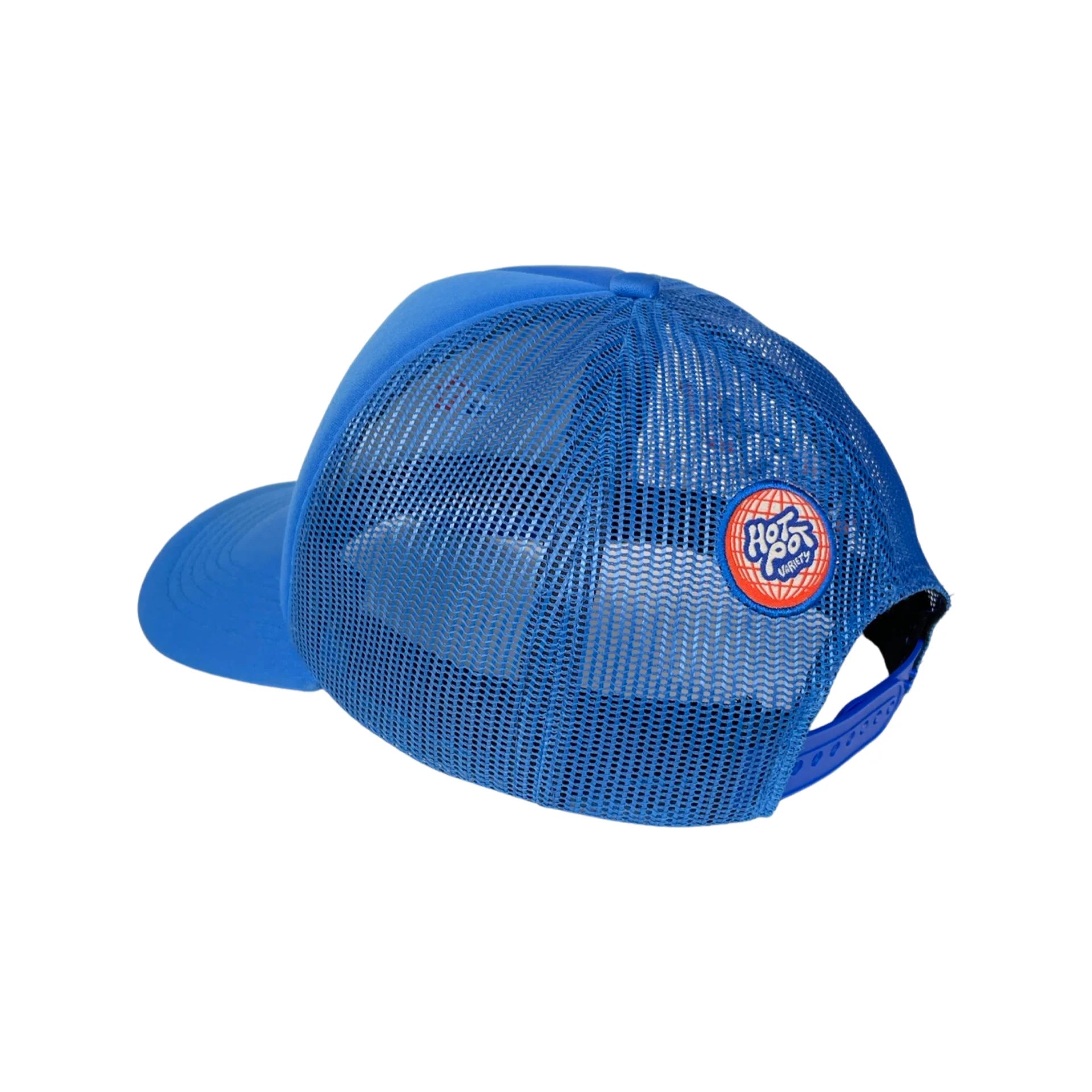Hot Pot Variety "Diverse in a Global World" embroidered blue trucket hat with orange stars