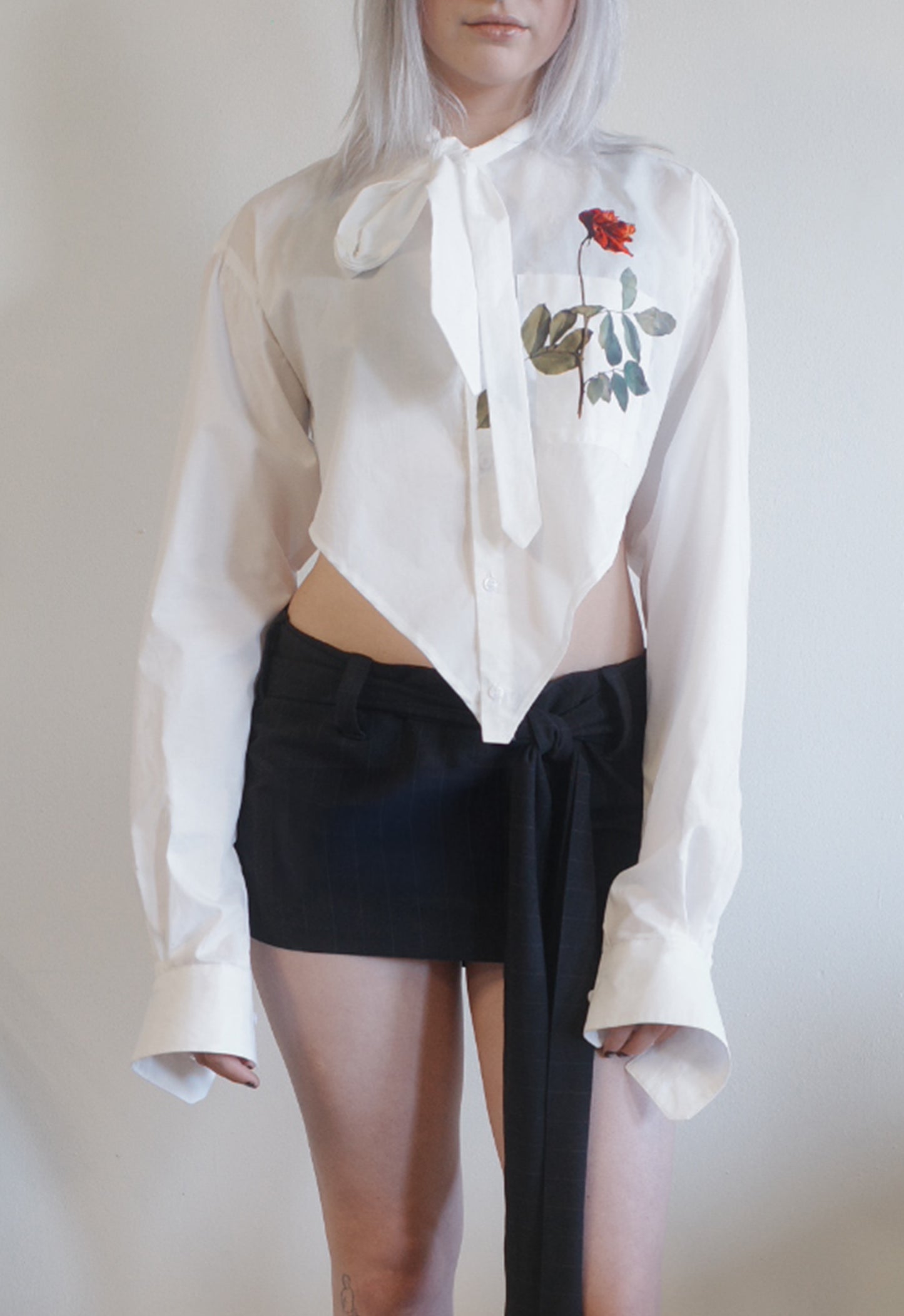 Rose Dress Shirt - White