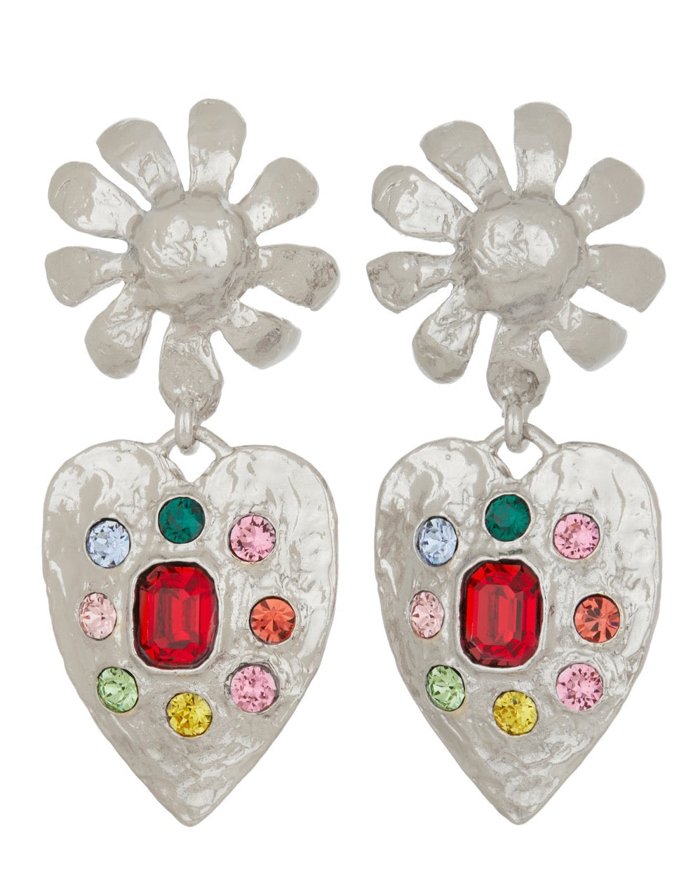 Tropicana Earrings - Silver / Multi