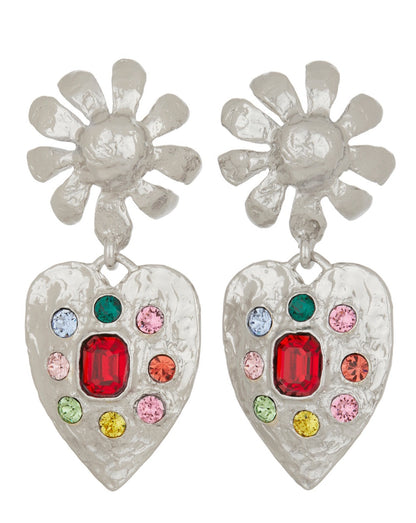Tropicana Earrings - Silver / Multi