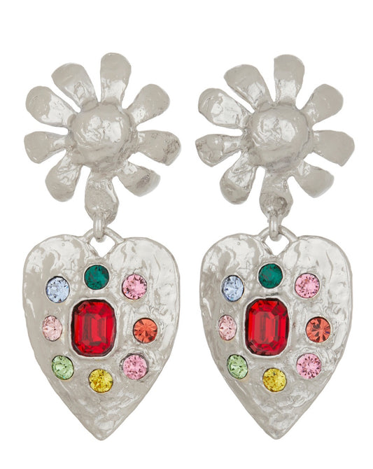 Tropicana Earrings - Silver / Multi