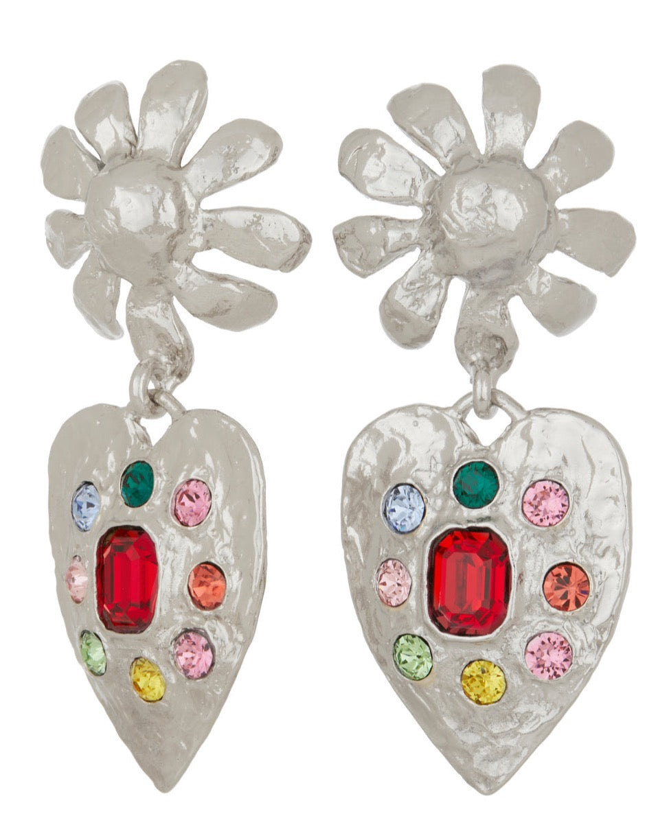 Tropicana Earrings - Silver / Multi