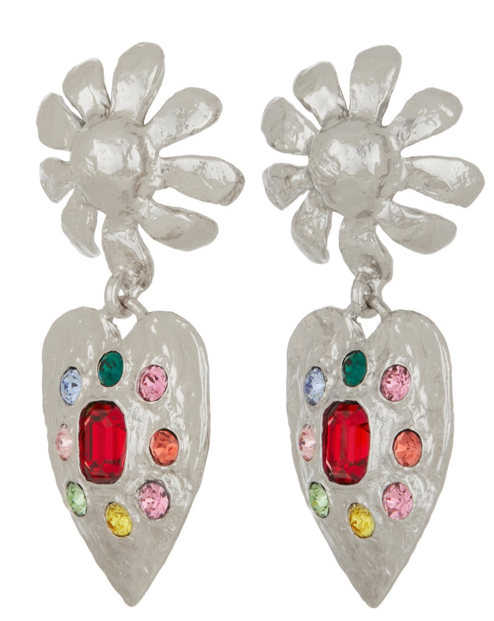 Tropicana Earrings - Silver / Multi
